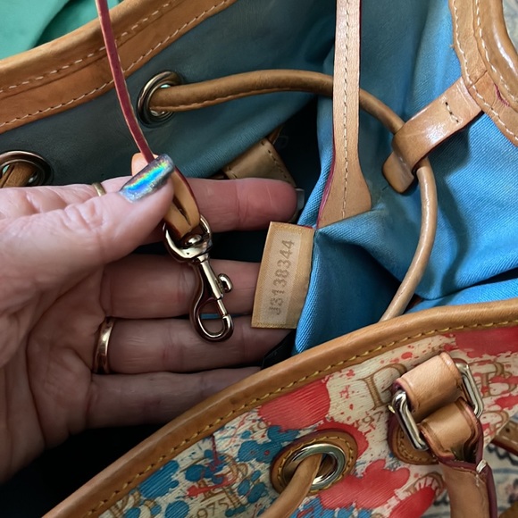 Dooney & Bourke Vintage Paint Splatter, Vachetta Leather Bag - Picture 17 of 17